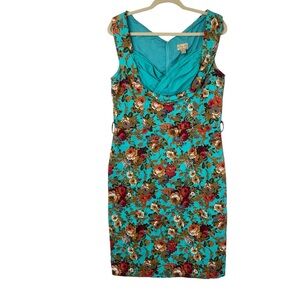 Lindy Bop Ophelia Floral Print pencil Dress Retro Retro MIDI pinup dress.